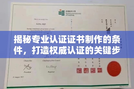 沙依巴克揭秘专业认证证书制作的条件，打造权威认证的关键步骤
